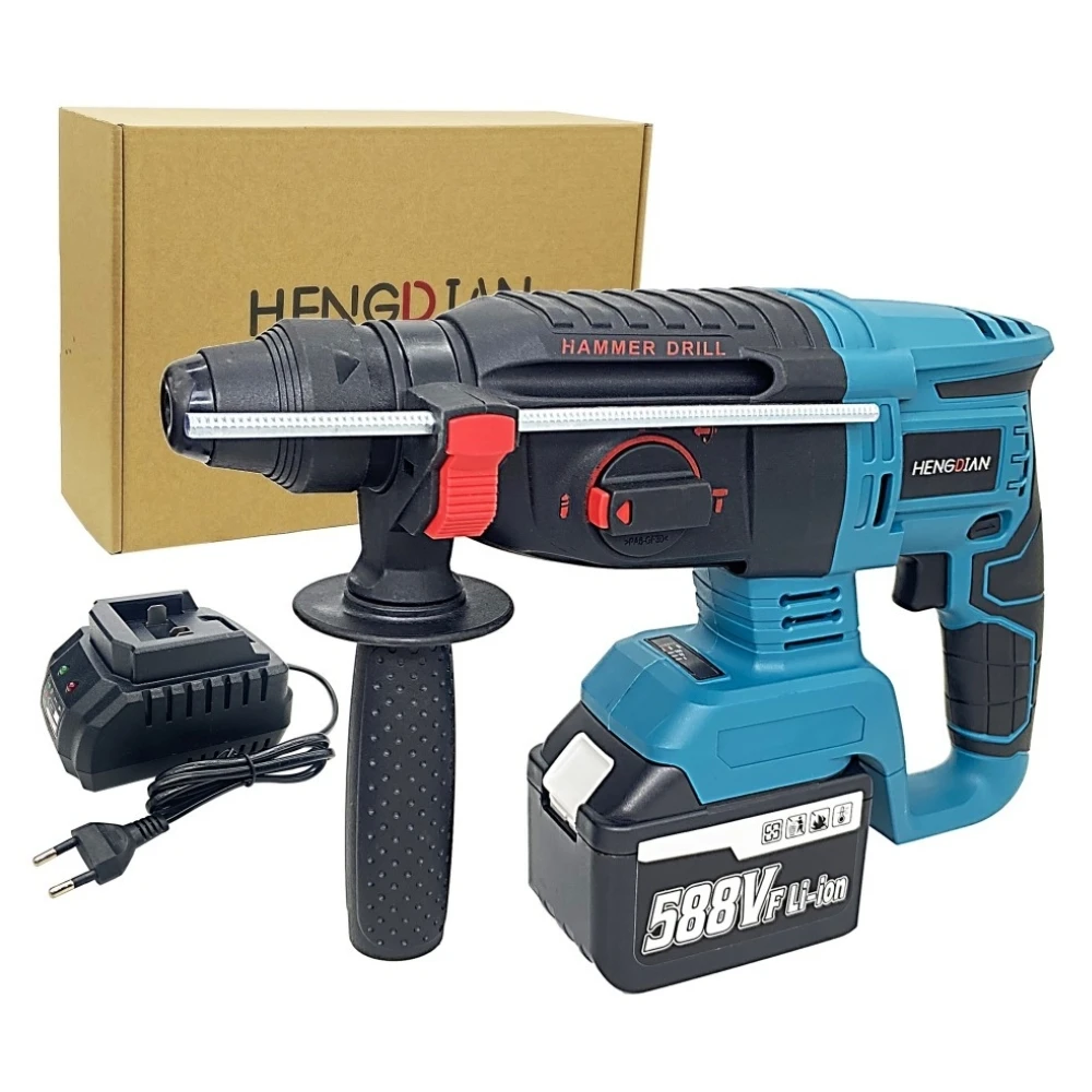 Electric Hammer Rechargeable Brushless Cordless Rotary Hammer Drill Electric Hammer Impact Drill
Electric Hammer Rechargeable Brushless Cordless Rotary Hammer Drill Electric Hammer Impact Drill