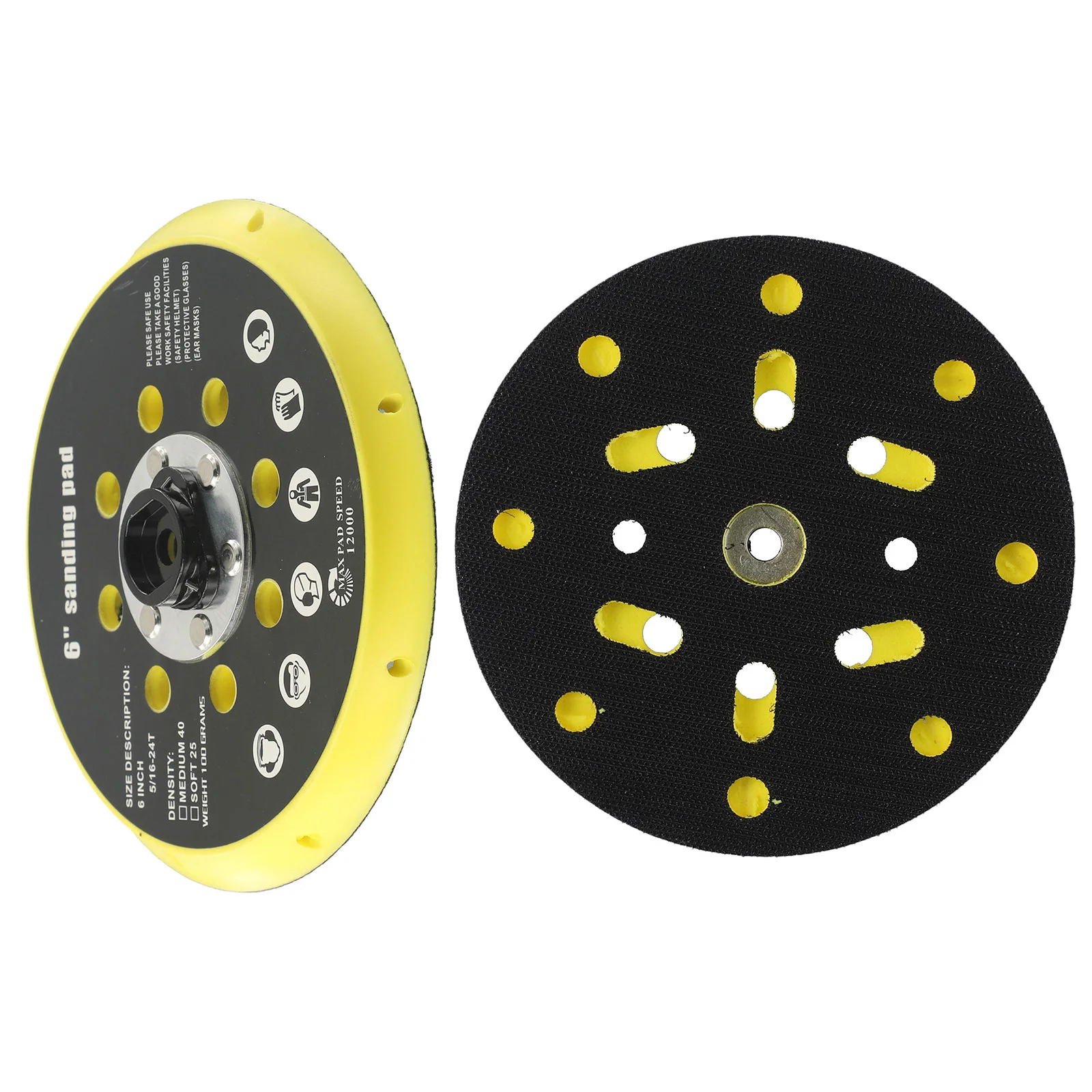 Sanding Disc Sander Backing Pad 6 Inch Accessories Black&Yellow High Quality Sander Pad 17 Holes Grinding Pad Durable
Sanding Disc Sander Backing Pad 6 Inch Accessories Black&Yellow High Quality Sander Pad 17 Holes Grinding Pad Durable
