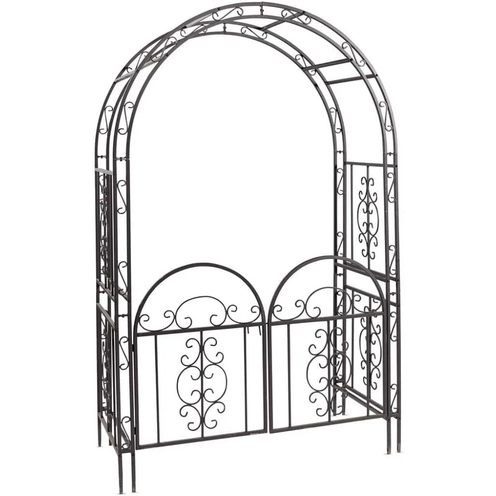 Garden Arch, Arch Metal Arbor Double Gate, 84" H x 53" W x 23" D | Gunmetal Black | Trellis Lattice Climbing Plants, Garden Arch
Garden Arch, Arch Metal Arbor Double Gate, 84" H x 53" W x 23" D | Gunmetal Black | Trellis Lattice Climbing Plants, Garden Arch