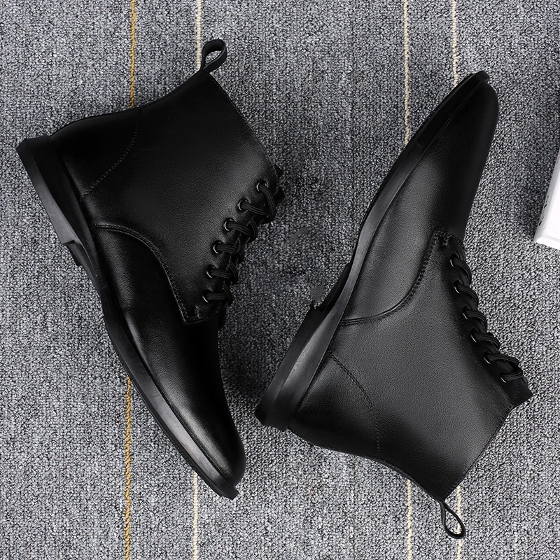 Genuine Leather Mens Casual Boots Autumn Winter Fashion Boots for Men Black All-match Comfy Men Ankle Boots Simple Classic Shoes
Genuine Leather Mens Casual Boots Autumn Winter Fashion Boots for Men Black All-match Comfy Men Ankle Boots Simple Classic Shoes