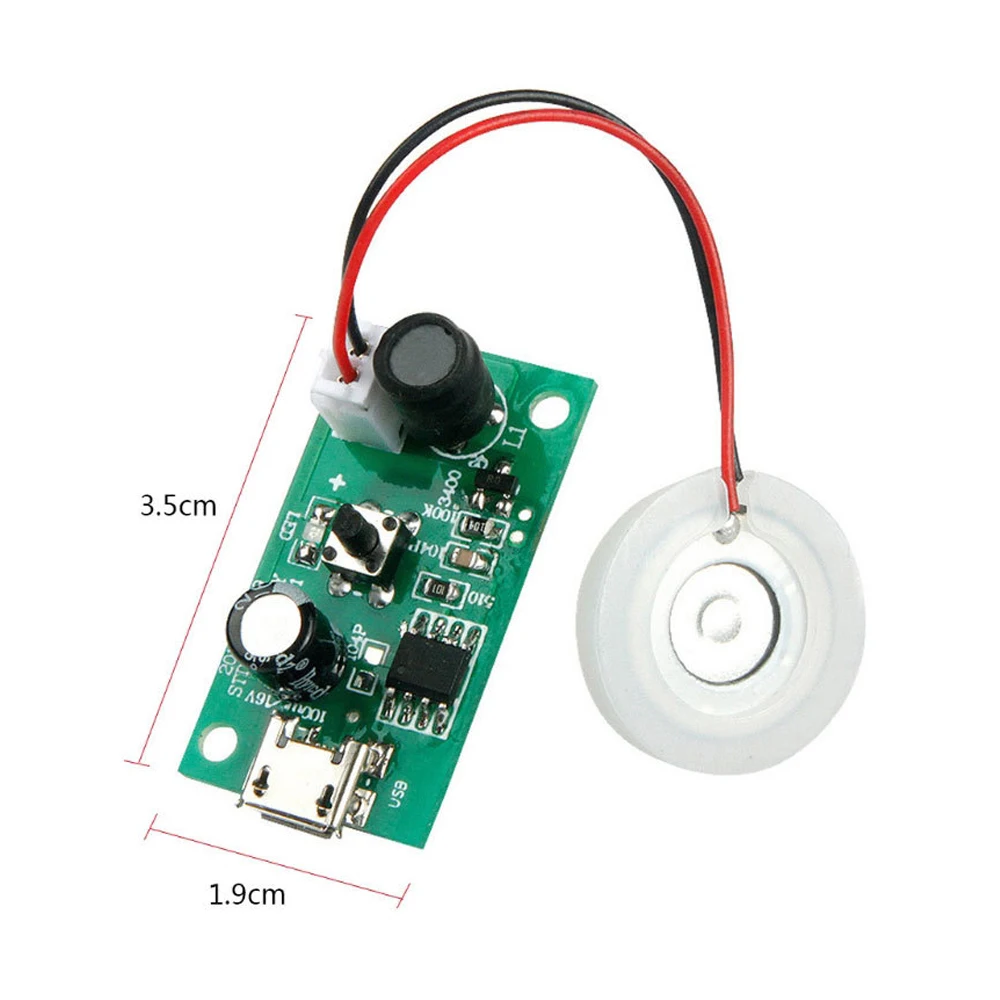Mini Humidifier DIY Kit Mist Maker Driver Circuit Board 5V USB Fogger Atomization Film Sheet High Frequency Oscillating
Mini Humidifier DIY Kit Mist Maker Driver Circuit Board 5V USB Fogger Atomization Film Sheet High Frequency Oscillating