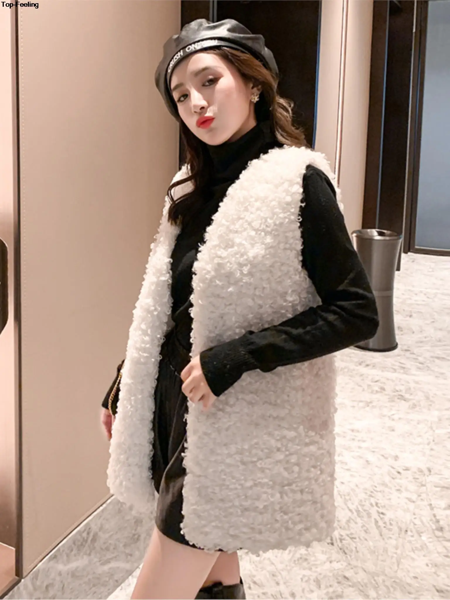 Women Vintage Y2k Sleeveless Vest Faux Fur Coat Autumn Winter Casual V Neck Office Ladies Cardigan Female Chic Outerwear Clothes
Women Vintage Y2k Sleeveless Vest Faux Fur Coat Autumn Winter Casual V Neck Office Ladies Cardigan Female Chic Outerwear Clothes