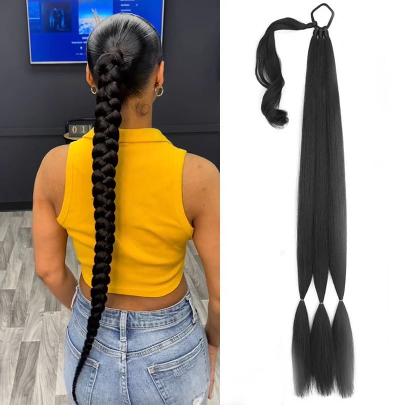 30 Inch Braids Ponytail Hair for Women Long Braided Fake Tail with Rubber Band Synthetic Braid Hairpiece Horse Tail Extensions
30 Inch Braids Ponytail Hair for Women Long Braided Fake Tail with Rubber Band Synthetic Braid Hairpiece Horse Tail Extensions