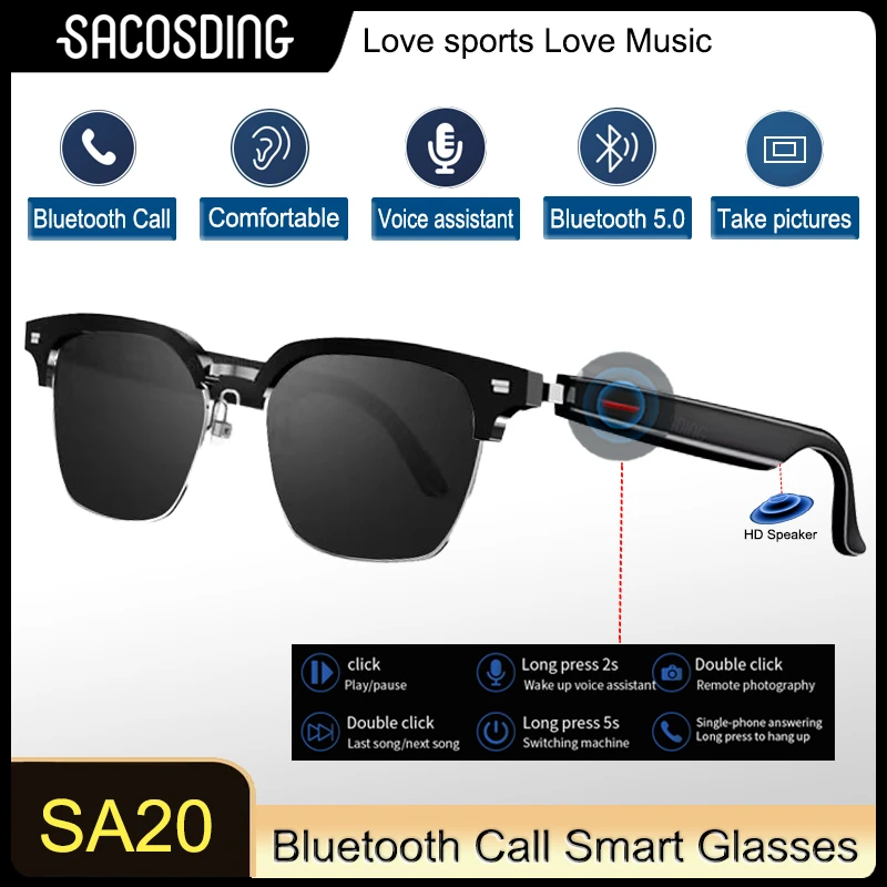 2023 Fashion Smart Glasses Bluetooth Call Voice Assistant Listen Music Glasses Smart Polarized Sunglasses Anti-Blue Eyeglasses
2023 Fashion Smart Glasses Bluetooth Call Voice Assistant Listen Music Glasses Smart Polarized Sunglasses Anti-Blue Eyeglasses