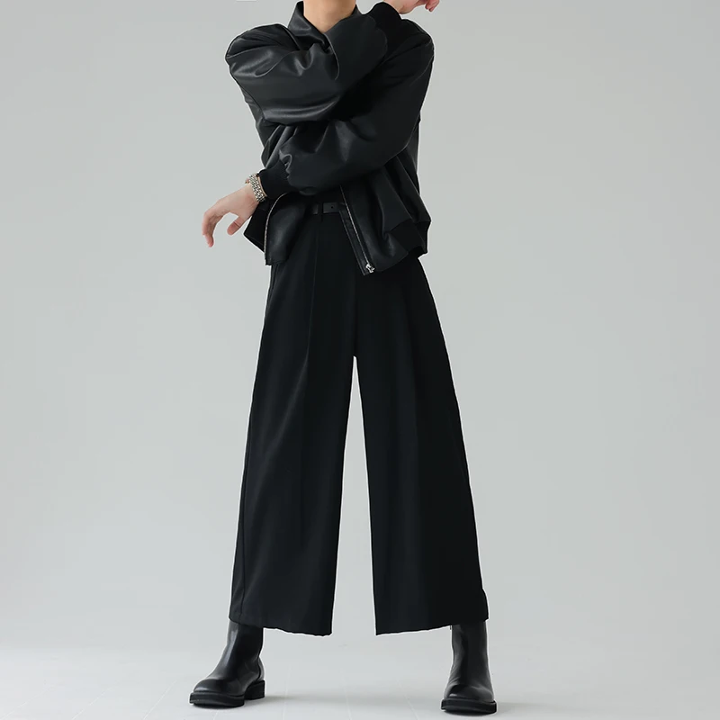 

Новинка 2023, корейские прямые деловые повседневные мужские костюмные брюки, весна-осень, элегантные мужские Длинные Формальные Брюки для отдыха Z60
