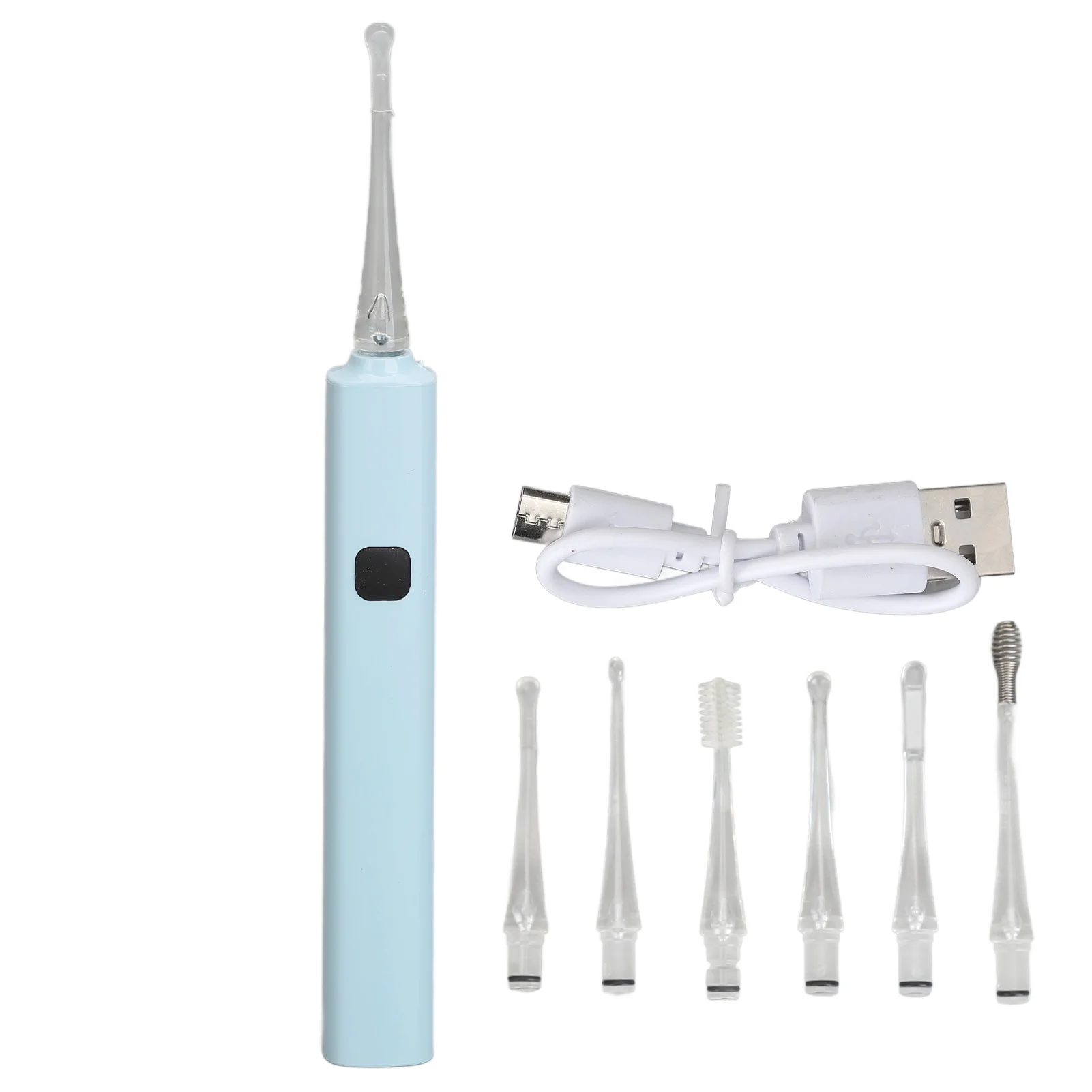 Ear Spoon 360° Rotation USB Soft Material Rechargeable Earwax Pick Spoon White LED Light for Children for Home Travel Vehicle
Ear Spoon 360° Rotation USB Soft Material Rechargeable Earwax Pick Spoon White LED Light for Children for Home Travel Vehicle