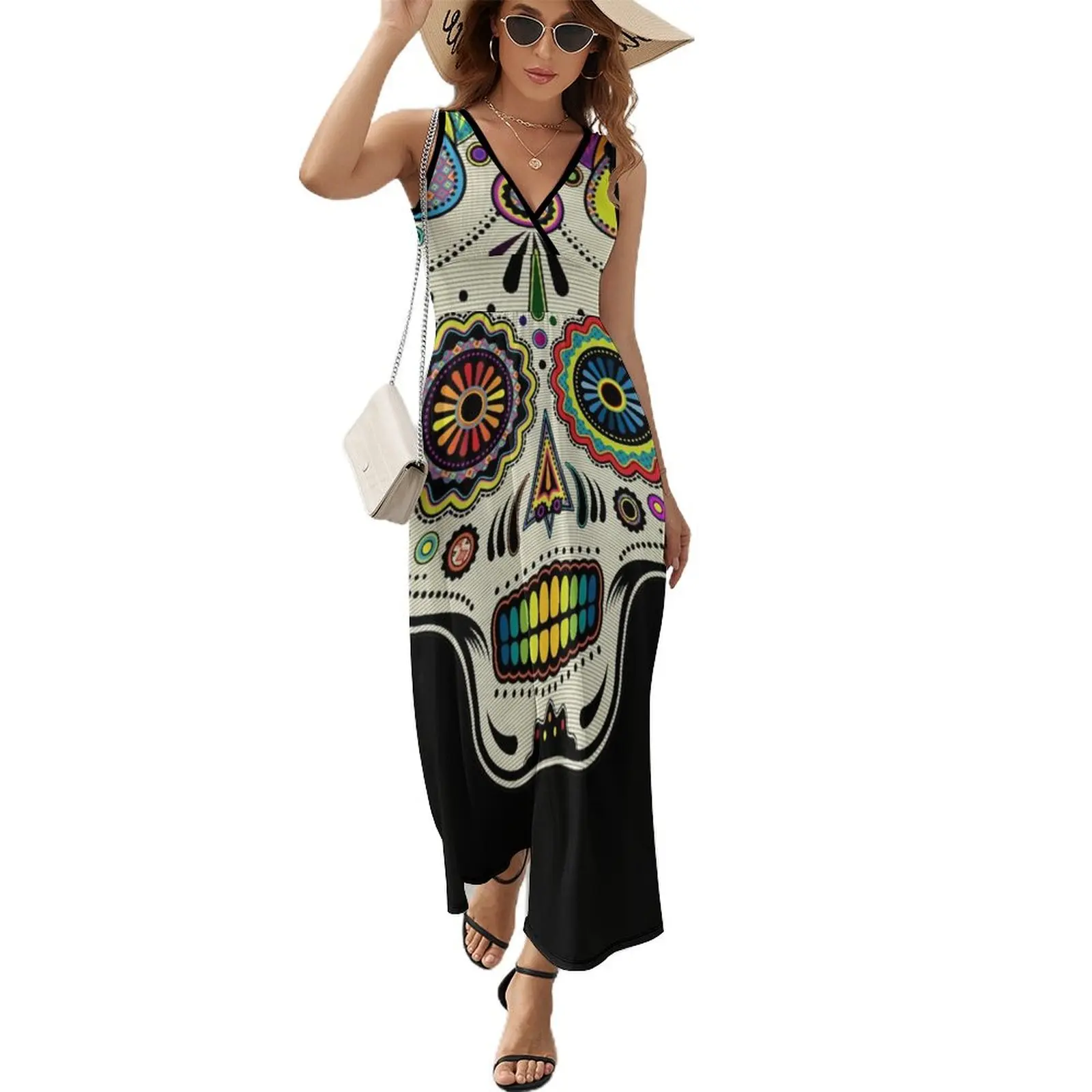 Sugar Skull Day of the Dead Sleeveless Dress prom dress dress for women for girls party dresses women
Sugar Skull Day of the Dead Sleeveless Dress prom dress dress for women for girls party dresses women