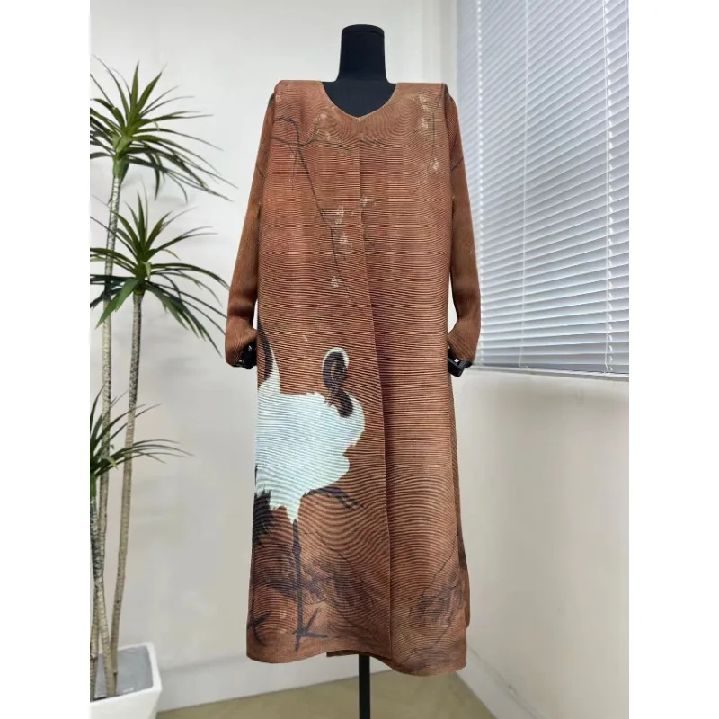 ALSEY Miyake Pleated Printed Long Sleeve Coat Jacket Poncho Autumn 2024 Solid Color Plus Size Loose Fashion Trench Coat Jacket
ALSEY Miyake Pleated Printed Long Sleeve Coat Jacket Poncho Autumn 2024 Solid Color Plus Size Loose Fashion Trench Coat Jacket