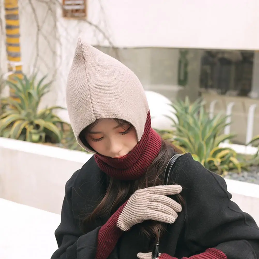 Beanie Hat Stylish Stretchy Female Windproof Ear Protection Balaclava Scarf for Outdoor 
Beanie Hat Stylish Stretchy Female Windproof Ear Protection Balaclava Scarf for Outdoor