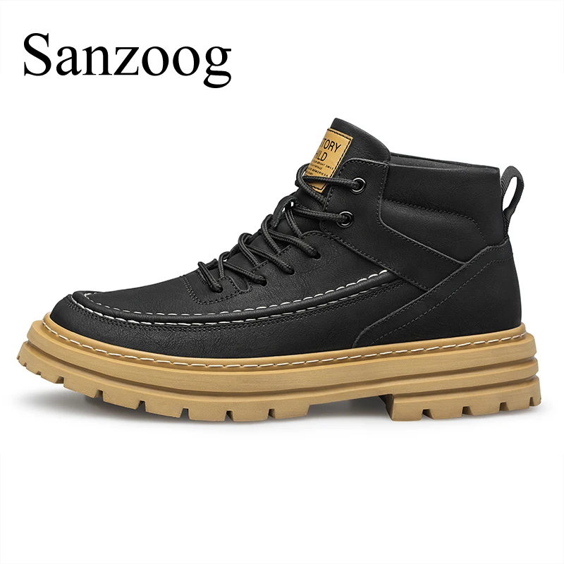 Leather Boots Men British Style Fashion Platform Ankle Boots Botines Hombre Bottines Homme Big Size 47 48
Leather Boots Men British Style Fashion Platform Ankle Boots Botines Hombre Bottines Homme Big Size 47 48