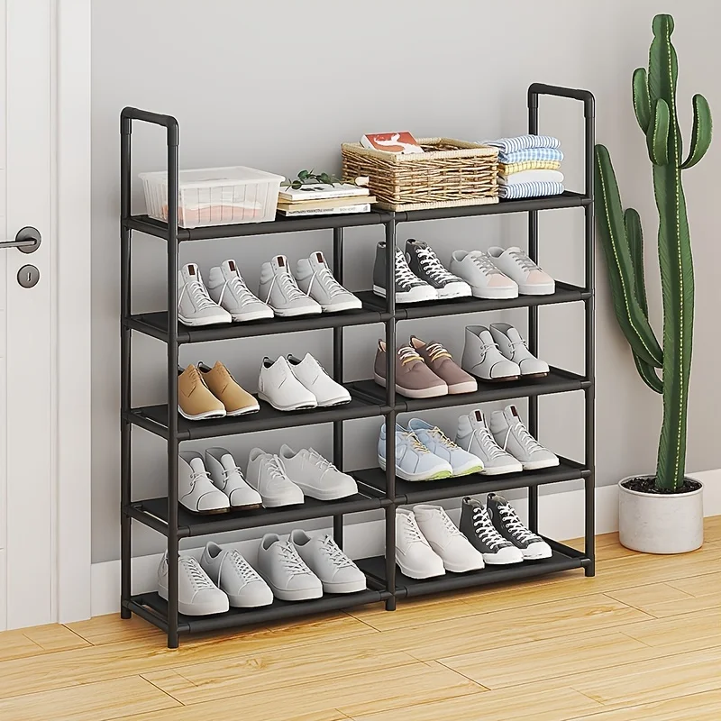 1pc, Simple 5-Tier Shoe Rack, For 20 Pairs Shoes, Multi-layer Shelf Shoe Rack, DIY Assembly Shoe Rack, Shoe Rack For Dormitory H
1pc, Simple 5-Tier Shoe Rack, For 20 Pairs Shoes, Multi-layer Shelf Shoe Rack, DIY Assembly Shoe Rack, Shoe Rack For Dormitory H