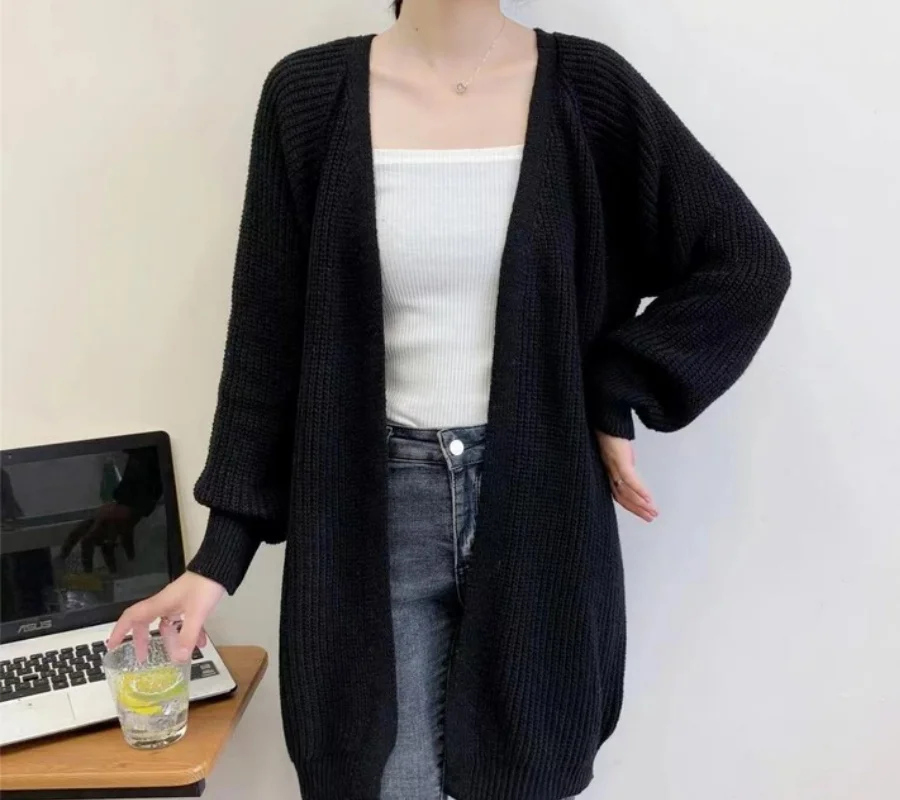 Thick Korean Style Mid-Length Large Size Loose and Lazy Style Japanese Style Sweater Coat Cardigan Women
Thick Korean Style Mid-Length Large Size Loose and Lazy Style Japanese Style Sweater Coat Cardigan Women