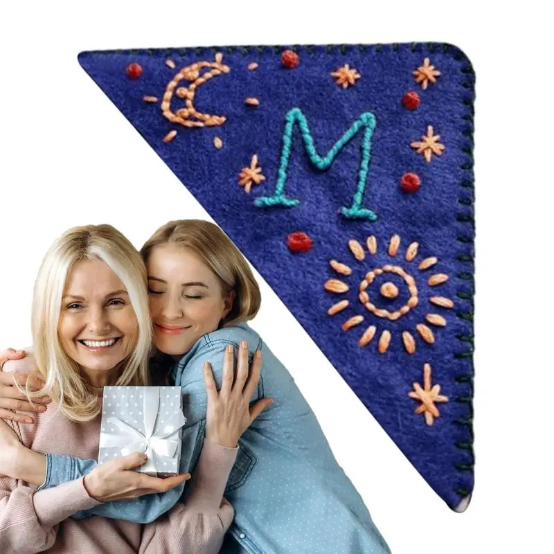 Треугольные углы, Закладка треугольная, Закладка для книг, строченные вручную углы для женщин, мужчин, детей, девочек, мальчиков