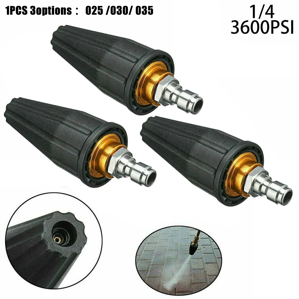 1pc Pressure Washer Turbo Nozzle Rotating Turbo Nozzle 3600PSI 2.5-3.5GPM 1/4 Quick Connect Accessories Cleaning Tool Connection
1pc Pressure Washer Turbo Nozzle Rotating Turbo Nozzle 3600PSI 2.5-3.5GPM 1/4 Quick Connect Accessories Cleaning Tool Connection
