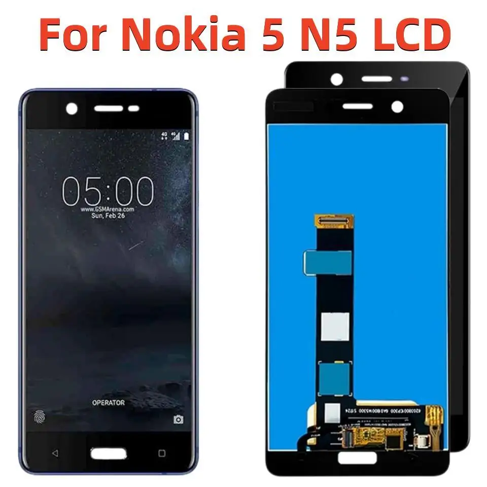 

5.2" Original For Nokia 5 N5 TA-1024 TA-1027 TA-1044 TA-1053 LCD Display Touch Screen Digitizer Assembly For Nokia N5 LCD Screen