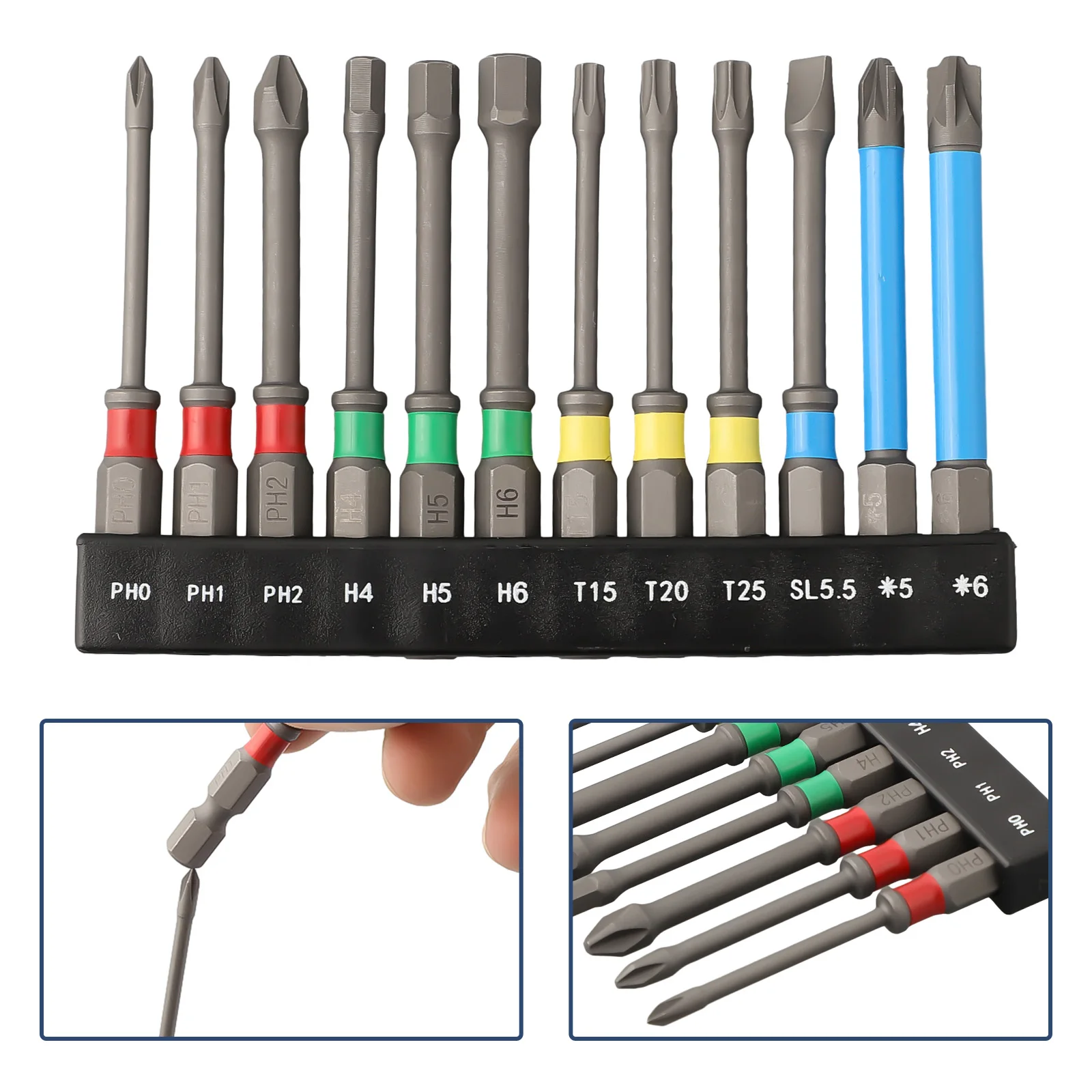 12pcs/set Screwdriver Bits Alloy Steel Torx Hex Corss Cross Screw Head Anti-Slip Electric Tip 65mm Driver Drill Set Tools
12pcs/set Screwdriver Bits Alloy Steel Torx Hex Corss Cross Screw Head Anti-Slip Electric Tip 65mm Driver Drill Set Tools
