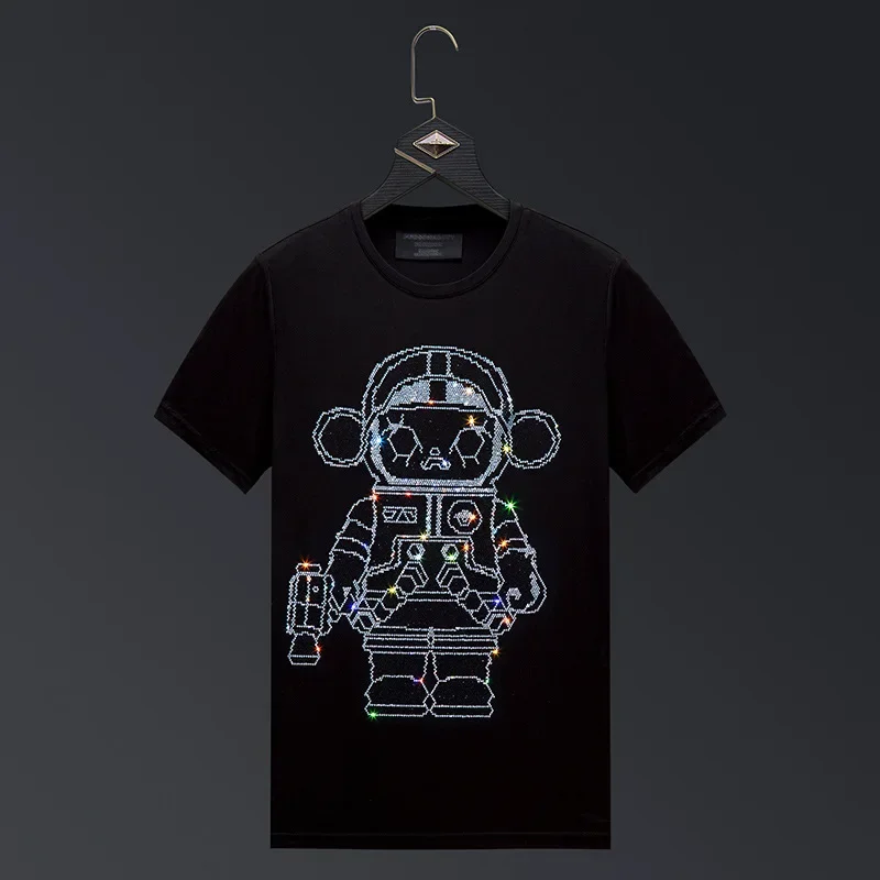 2024 Summer Cartoon T Shirts Men Fashion Clothing Robot Rhinestones O Neck Short Sleeve Slim Casual Mens T-shirt Ropa De Hombre
2024 Summer Cartoon T Shirts Men Fashion Clothing Robot Rhinestones O Neck Short Sleeve Slim Casual Mens T-shirt Ropa De Hombre