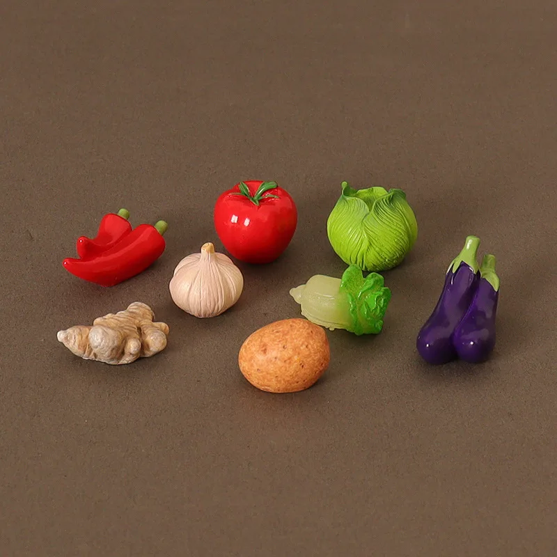 

8Pcs/set Dollhouse Simulated Vegetables Dollhouse Miniature Kitchen Food Decoration For 1/12 Dolls House Accessories