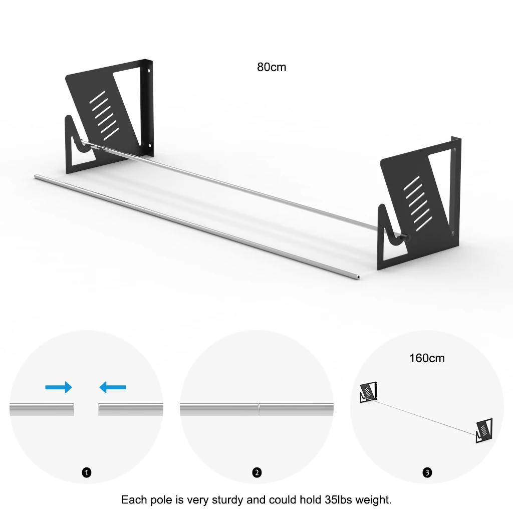FOSHIO 80/160CM Hanging Pole Vinyl Rolls Display Rack Wall-Mounted Storage Tool Car Decorate Decal Wraps Window Tint Film Holder
FOSHIO 80/160CM Hanging Pole Vinyl Rolls Display Rack Wall-Mounted Storage Tool Car Decorate Decal Wraps Window Tint Film Holder
