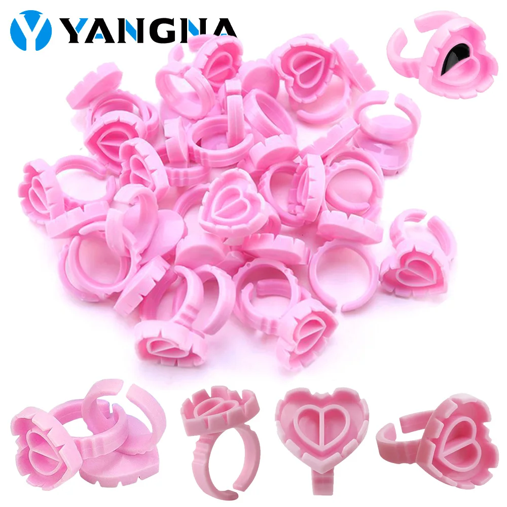 

500/300/200/100PCS Disposable Tattoo Ink Ring Cups Pigment Holder Eyebrow Permanent Makeup Silicone Glue Cups Tattoo Accessories