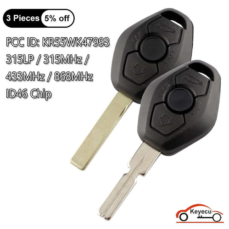 KEYECU 3 кнопки 315LP 315 МГц 433 МГц 868 МГц ID46 чип для BMW CAS2 1 3 5 6 серии X5 Авто KYDZ дистанционный ключ брелок KR55WK47993 
KEYECU 3 кнопки 315LP 315 МГц 433 МГц 868 МГц ID46 чип для BMW CAS2 1 3 5 6 серии X5 Авто KYDZ дистанционный ключ брелок KR55WK47993