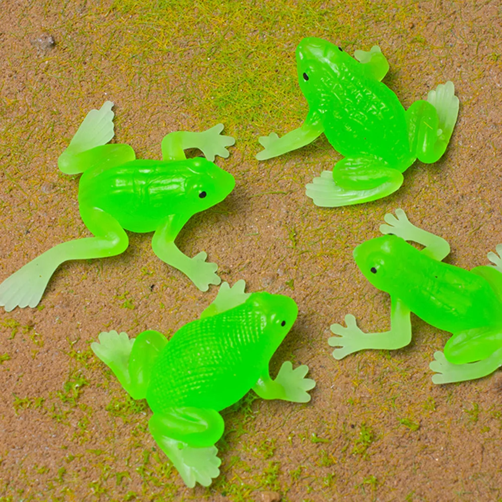 

18 Pcs Office Decor Soft Rubber Imitation Frog Stretch Children’s Toys Tiny Fake Animal Bath Statue Models Baby
