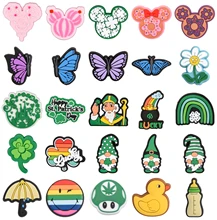 Single Sale St.Patrick's Day Butterfly Shoe Charms Accessories Decorations PVC Buckle for Croc Charms Kids Party Xmas Gifts
Single Sale St.Patrick's Day Butterfly Shoe Charms Accessories Decorations PVC Buckle for Croc Charms Kids Party Xmas Gifts