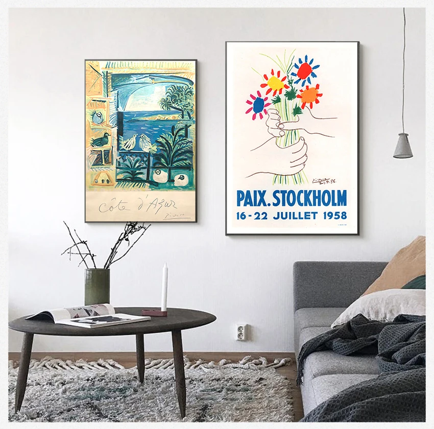 Wall Art Canvas UNFRAME Picasso Poster Reprint Museum Abstract Print Modern 
Wall Art Canvas UNFRAME Picasso Poster Reprint Museum Abstract Print Modern