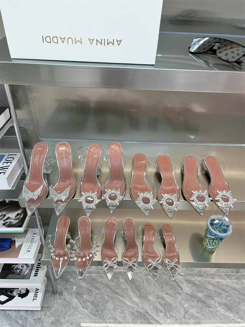 Begum Glass Pointed Toe Slingback glassy Pump Women bejeweled brooch Rosie pvc designer bow Martini heel ladies sexy party shoes
Begum Glass Pointed Toe Slingback glassy Pump Women bejeweled brooch Rosie pvc designer bow Martini heel ladies sexy party shoes