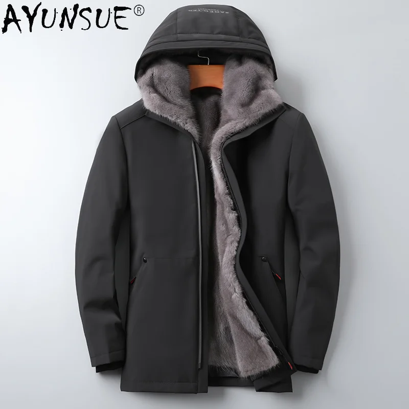 High-end Warm Natural Mink Fur Coat Hooded Winter New Thick Mens Parkas Casaul Men's Clothing Chaquetas Hombre WPY4419
High-end Warm Natural Mink Fur Coat Hooded Winter New Thick Mens Parkas Casaul Men's Clothing Chaquetas Hombre WPY4419