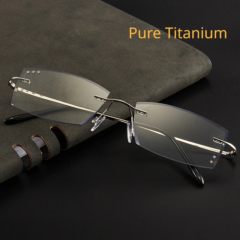 New Pure Titanium Glasses Frame Unisex Anti-Blue Light TR Glasses Rimless Diamond Cut Edge Flat Goggles Myopia EyeGlasses Frame
New Pure Titanium Glasses Frame Unisex Anti-Blue Light TR Glasses Rimless Diamond Cut Edge Flat Goggles Myopia EyeGlasses Frame