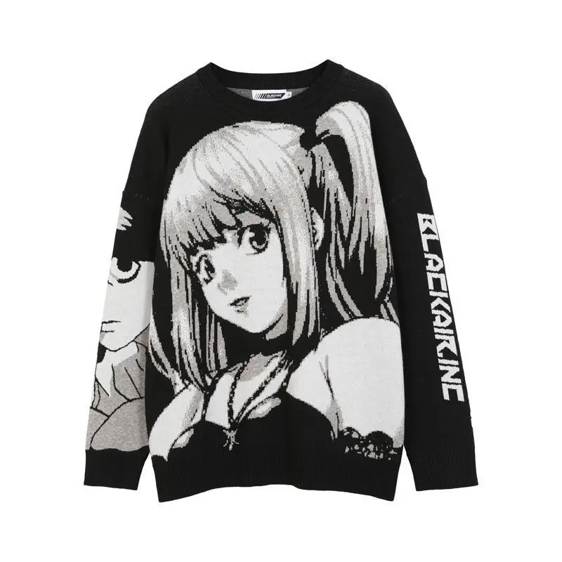 Woman Mens Hip Hop Streetwear Harajuku Sweater Vintage Japanese Style Anime Girl Knitted 2022 Cotton Pullover Sweaters Male
Woman Mens Hip Hop Streetwear Harajuku Sweater Vintage Japanese Style Anime Girl Knitted 2022 Cotton Pullover Sweaters Male
