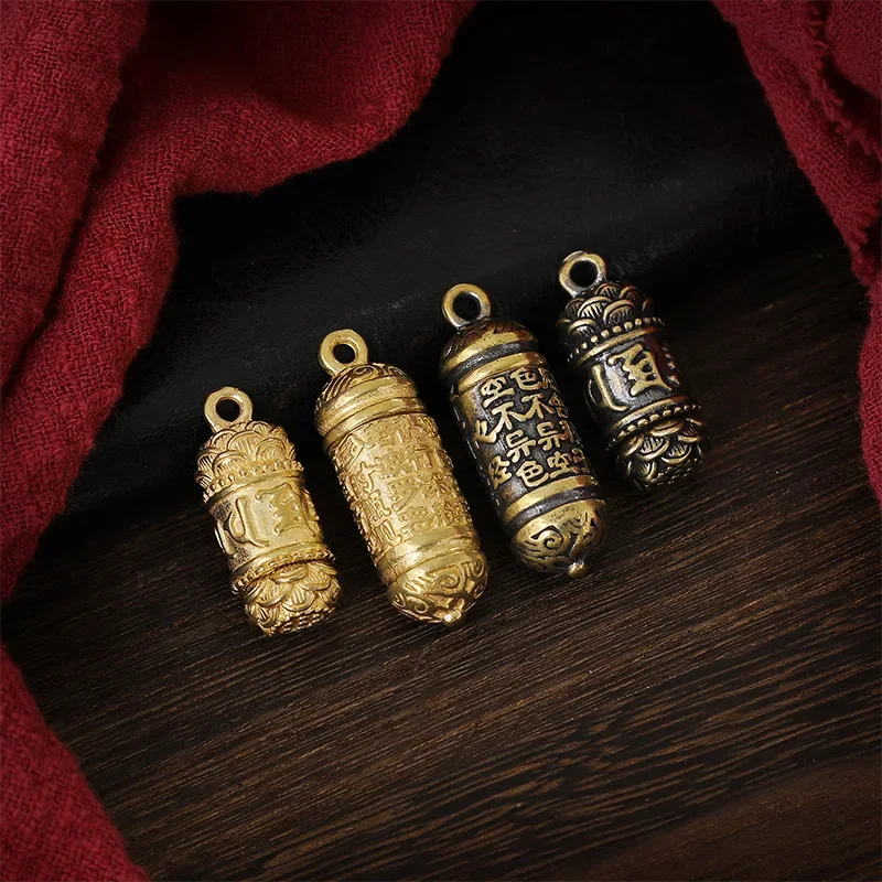

Пустотелая латунная бутылка Будды, брелок ручной работы в винтажном стиле