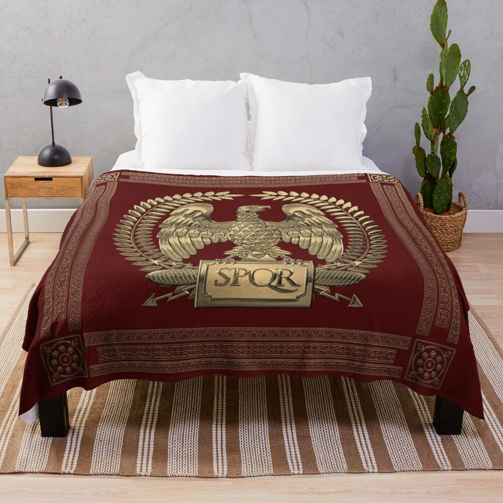 Roman Empire - Gold Imperial Eagle over Red Velvet Throw Blanket Blanket For Giant Sofa
Roman Empire - Gold Imperial Eagle over Red Velvet Throw Blanket Blanket For Giant Sofa