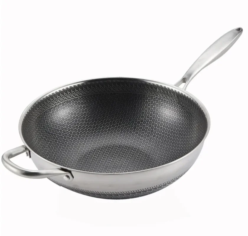410 stainless steel frying pan honeycomb Food Grade Nonstick Frying Pan Steak Wok General Purpose
410 stainless steel frying pan honeycomb Food Grade Nonstick Frying Pan Steak Wok General Purpose