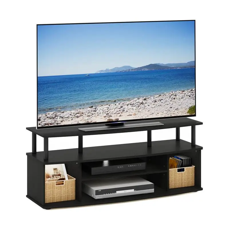 

Furinno 3 JAYA Large Entertainment Center Hold up to 55-IN TV, Blackwood