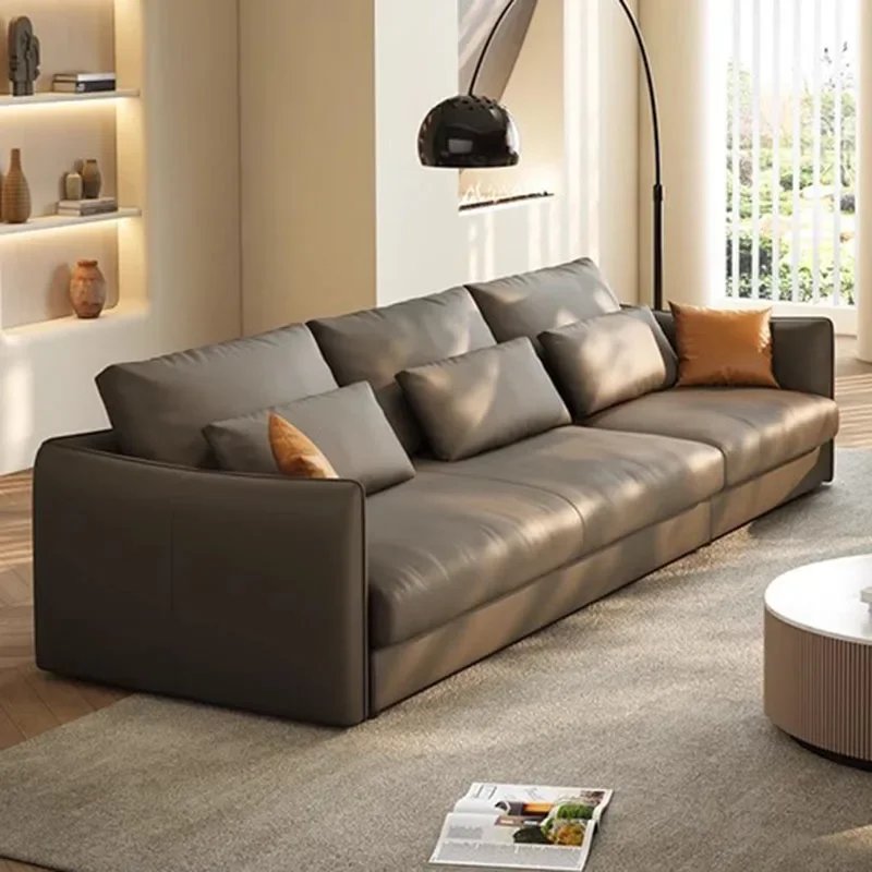 

Nordic Modern Living Room Sofas Leather Floor Couch Daybed Puffs Sofa Accent Luxury Muebles Para El Hogar Bedroom Furniture