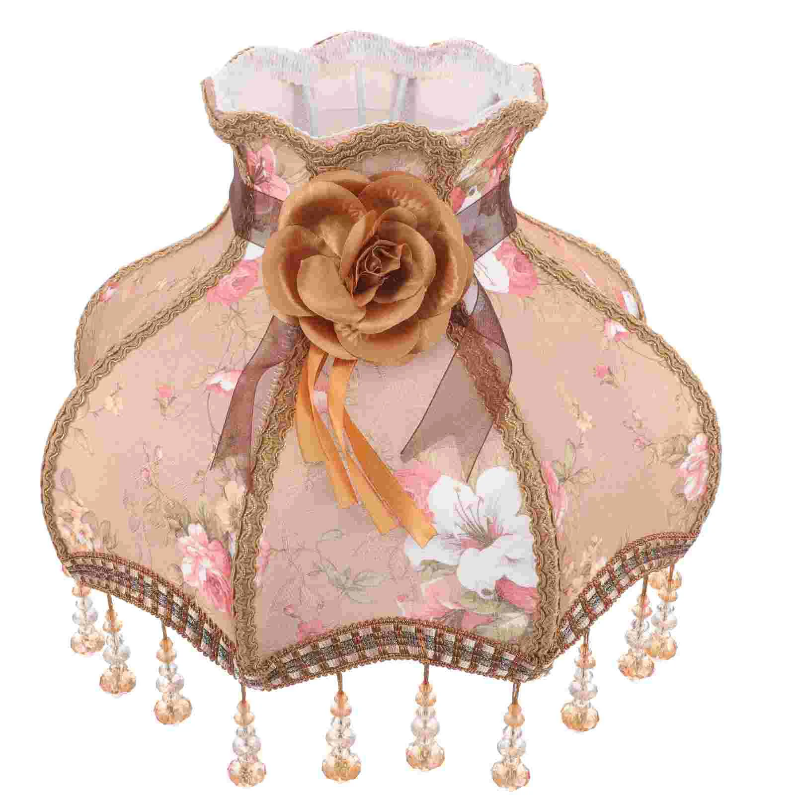 

Абажур в стиле принцессы камелии, тканевые абажуры в викторианском стиле с бахромой, уникальный винтажный гребешок для отеля