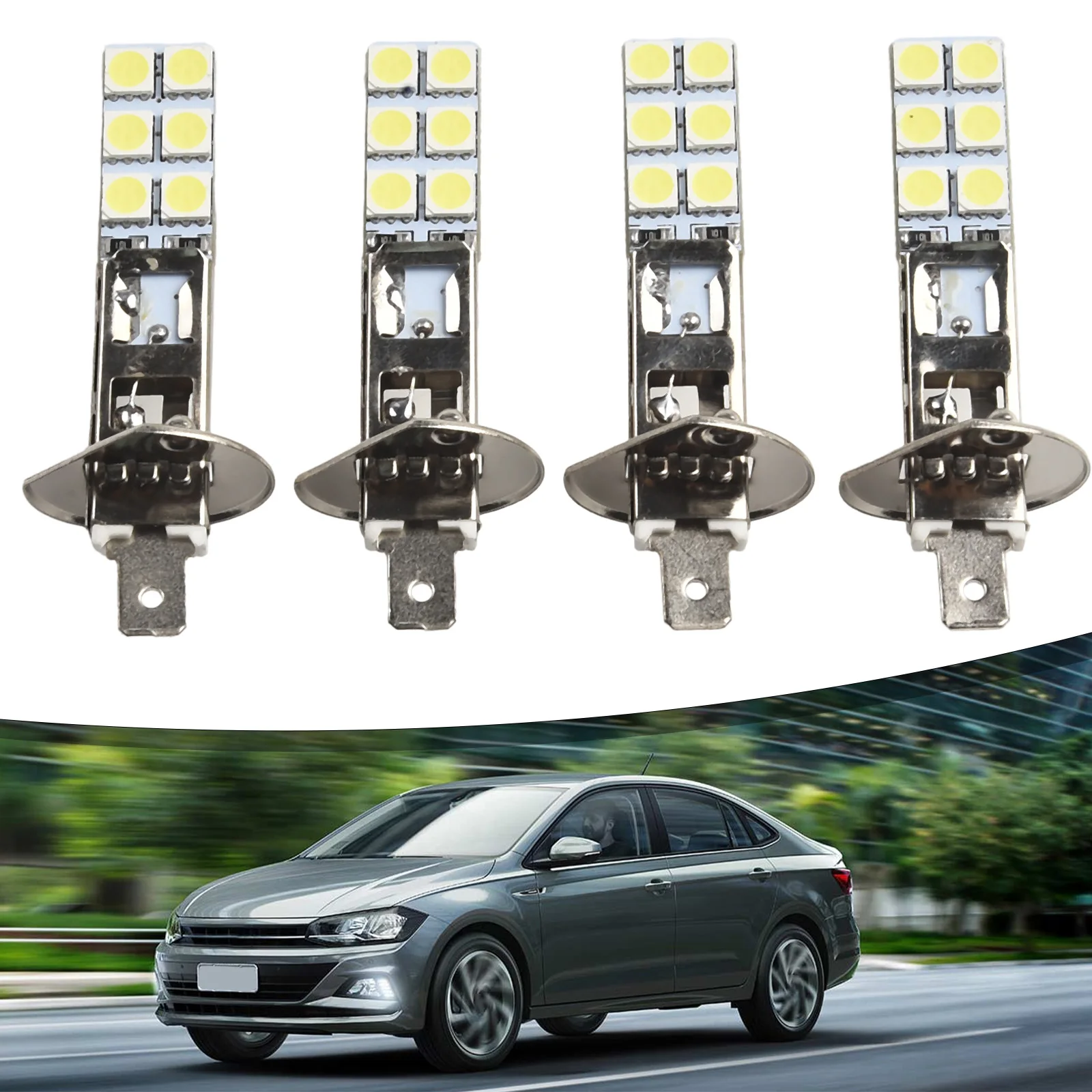 4pcs H1 LED Bulbs 6500K Super White 55W White Driving Light Lamp Conversion Kit Auto LED Headlights 12V-24V
4pcs H1 LED Bulbs 6500K Super White 55W White Driving Light Lamp Conversion Kit Auto LED Headlights 12V-24V