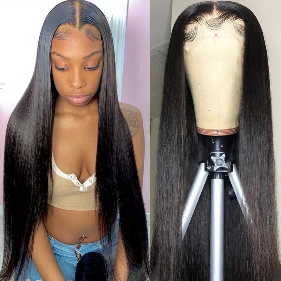 28 Inch Bone Straight Lace Human Hair Wig 4x4 Lace Closure Wig Pre-drawn Brazilian Hair Wig With Baby Hair for Women
28 Inch Bone Straight Lace Human Hair Wig 4x4 Lace Closure Wig Pre-drawn Brazilian Hair Wig With Baby Hair for Women