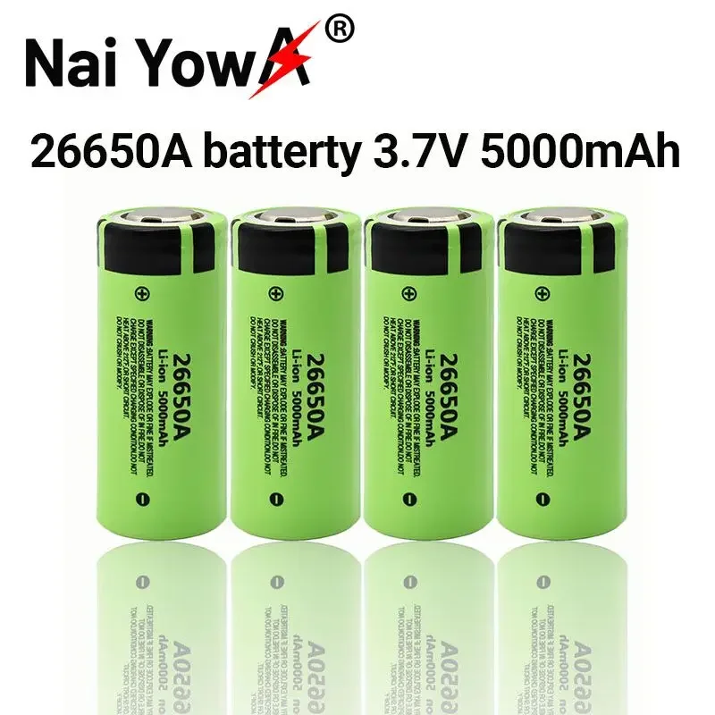Original 26650A 3.7V 5000mAh Battery High Capacity 26650 20A Power Battery Lithium Ion Rechargeable Battery for Toy Flashlight
Original 26650A 3.7V 5000mAh Battery High Capacity 26650 20A Power Battery Lithium Ion Rechargeable Battery for Toy Flashlight