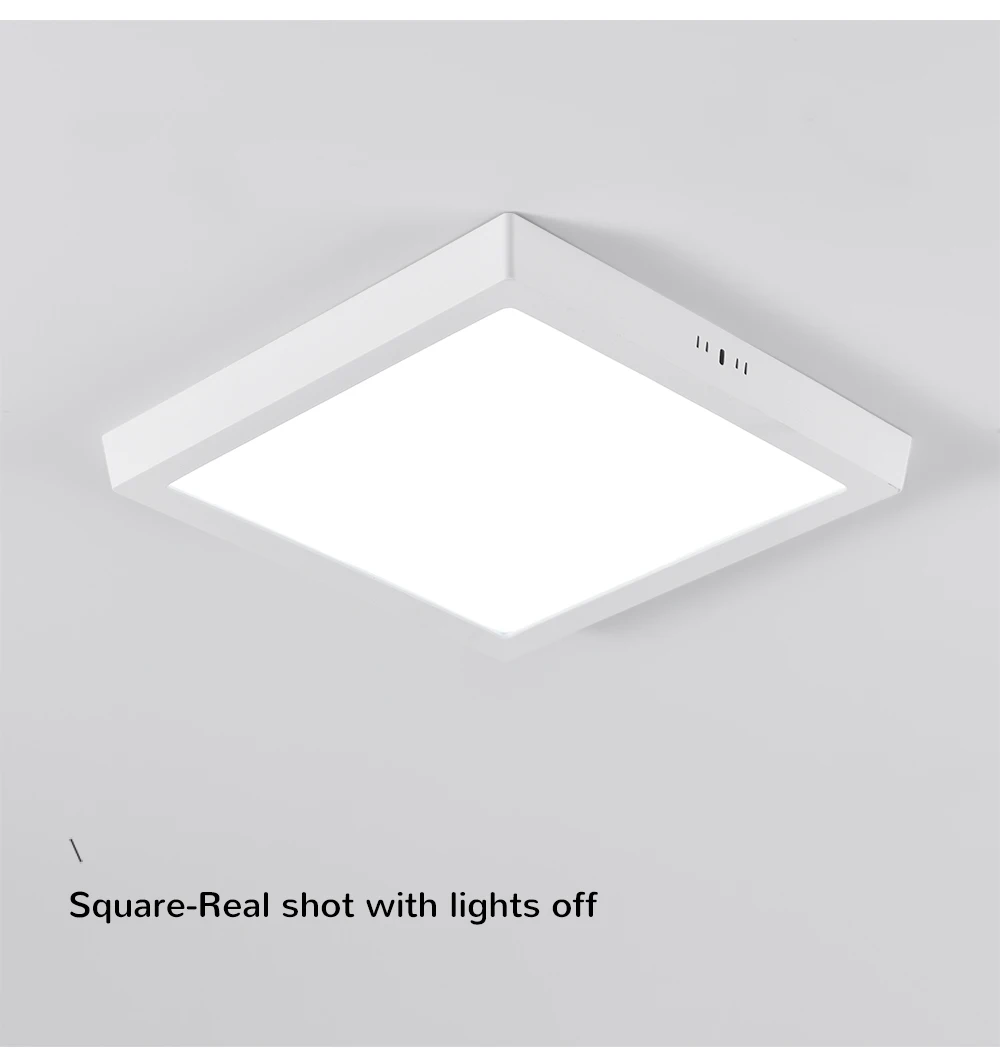 

LED Surface Mounted Downlight Ultra-Thin Square Round Hole-Free Balcony Hallway Corridor Aisle Porch Lamp Small Ceiling Light