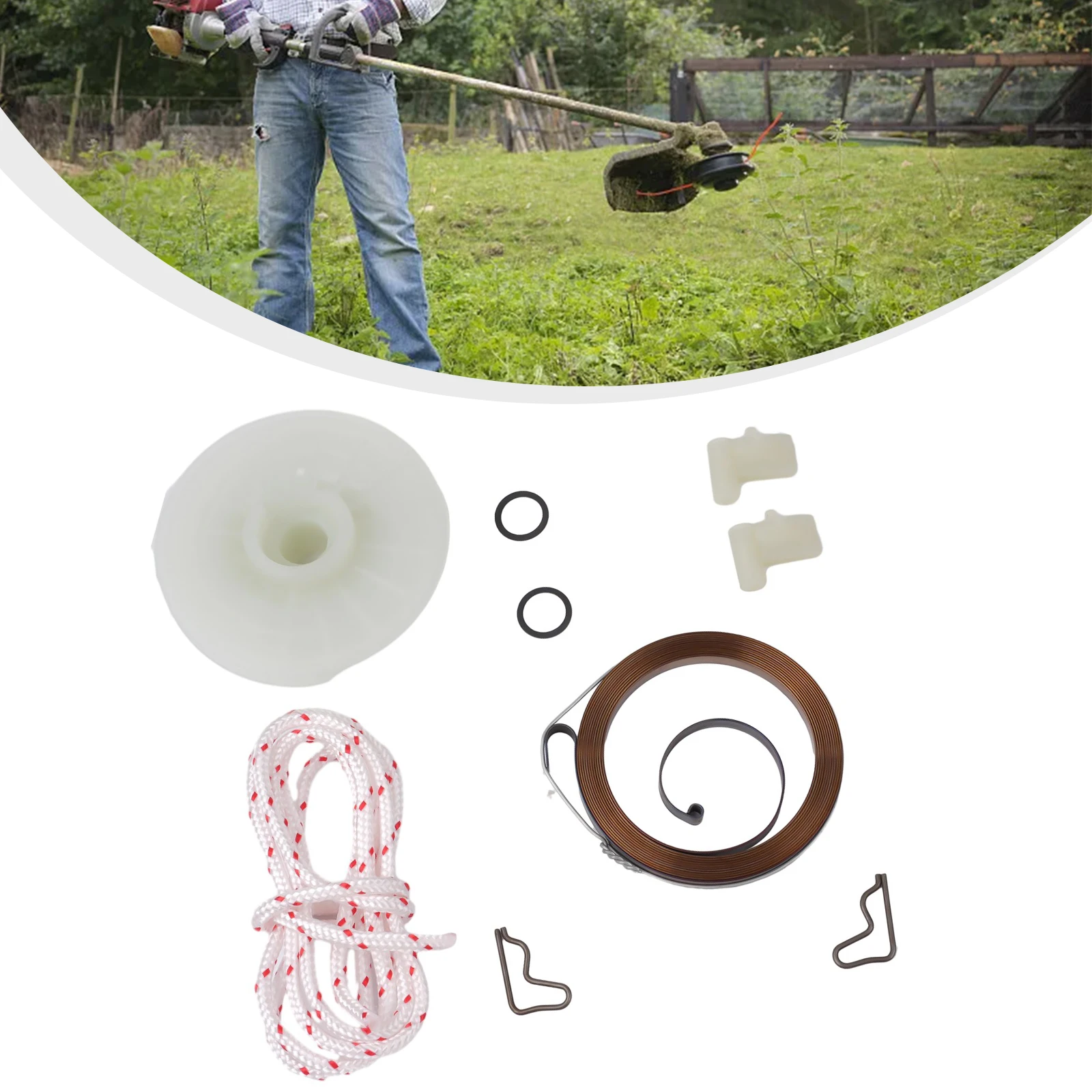 1set Recoil Starter Pulley Spring Rope Pawl Kit For Stihl FC55 FS55 FS45 FS46 FS38 2-Stroke Garden Tools Accessories
1set Recoil Starter Pulley Spring Rope Pawl Kit For Stihl FC55 FS55 FS45 FS46 FS38 2-Stroke Garden Tools Accessories