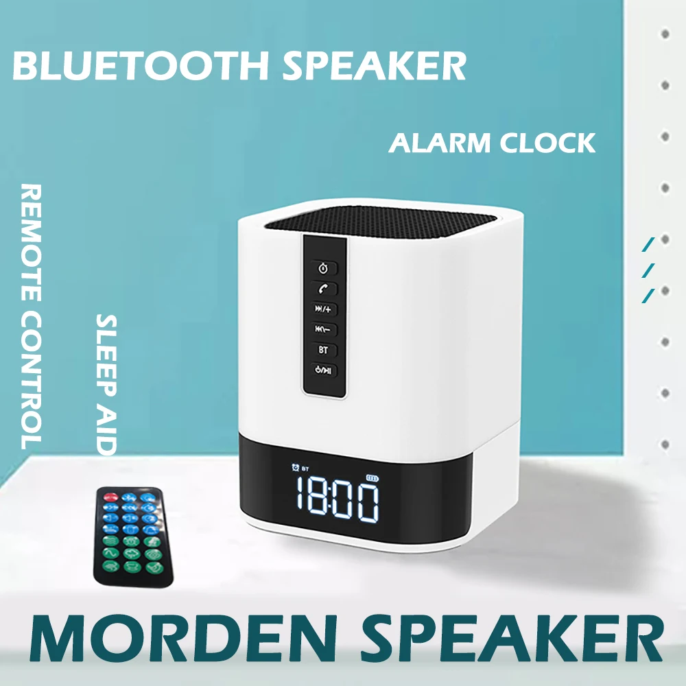 Alarm Clock Bluetooth Speaker Soundbar Remote Control RGB Night Light Atmosphere Lamp Sleep Aid Gift for Girlfriend Boyfriend
Alarm Clock Bluetooth Speaker Soundbar Remote Control RGB Night Light Atmosphere Lamp Sleep Aid Gift for Girlfriend Boyfriend