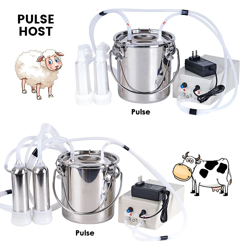 

3L Cow Electric Milking Machine Stainless Steel Milker Electric Vacuum Pump 240V Cattle Automatic Efficient Milking Machine