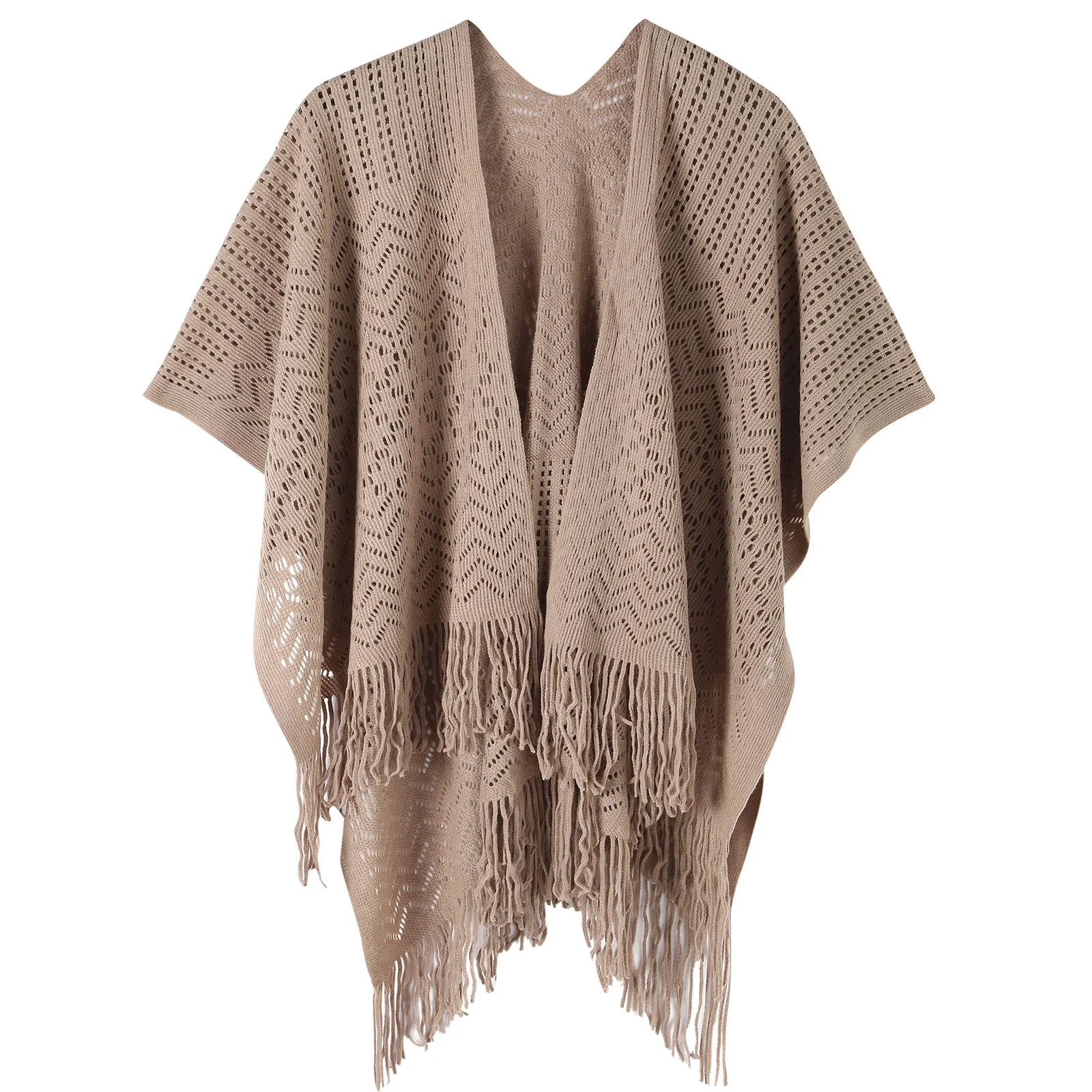 Autumn Winter New European and American Style Large Hollow Shawl Female Tassel Shawl Thin Medium Long Cardigans Coats
Autumn Winter New European and American Style Large Hollow Shawl Female Tassel Shawl Thin Medium Long Cardigans Coats
