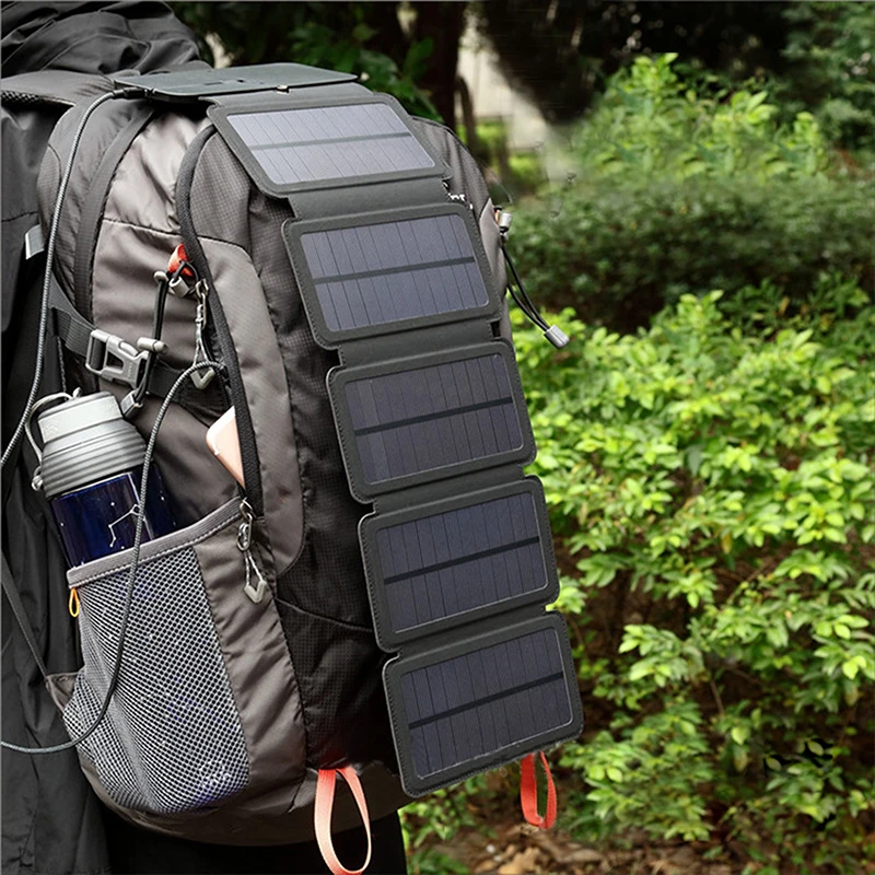 

Складное зарядное устройство на солнечной батарее, уличная аварийная солнечная панель для зарядки аккумуляторов телефона, путешествий, пешего туризма, кемпинга, портативное зарядное устройство с USB