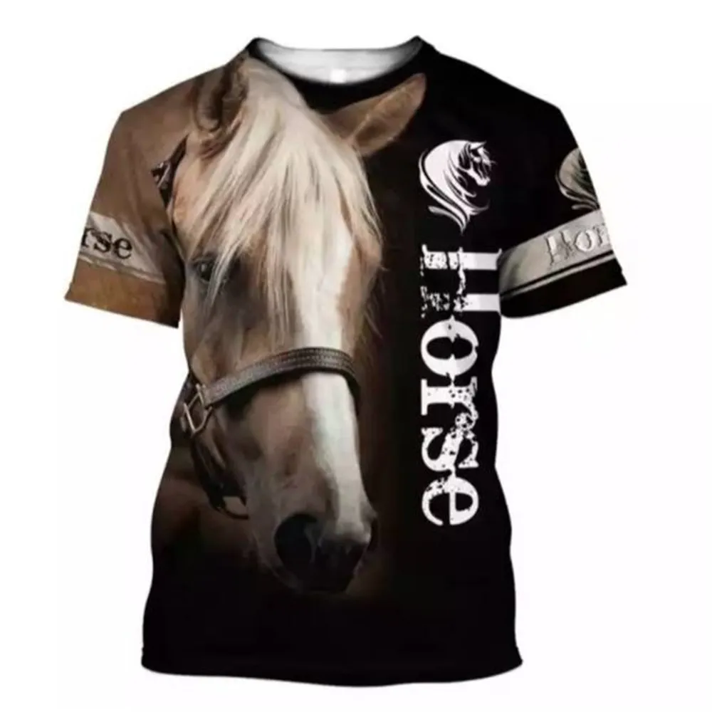 Fashion Summer New Hot Summer Men and Women Horse Short Sleeve T Shirt 3D Printed Horse Harajuku Loose Streetwear Plus Size Tops
Fashion Summer New Hot Summer Men and Women Horse Short Sleeve T Shirt 3D Printed Horse Harajuku Loose Streetwear Plus Size Tops