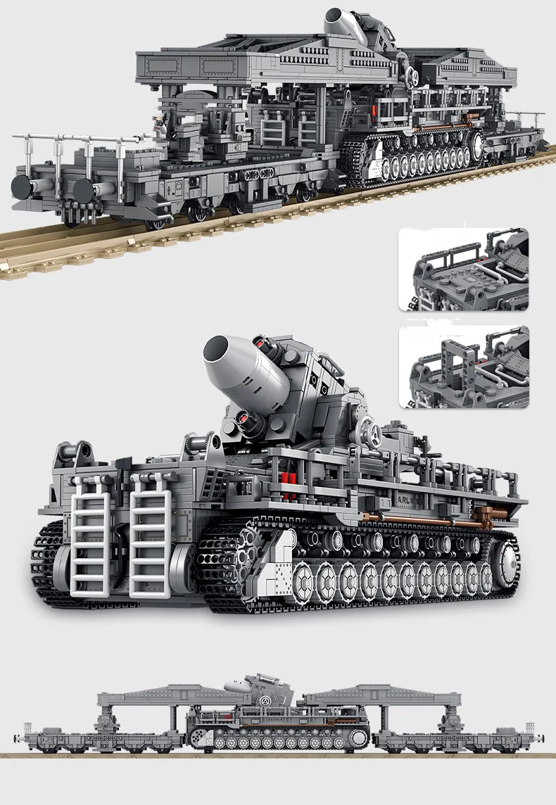 WW2 Military Brick Karl Carronade Vehicle Batisbrick Building Block World War Germany Army Force Figure Toy Collection For Gift WW2 Military Brick Karl Carronade Vehicle Batisbrick Building Block World War Germany Army Force Figure Toy Collection For Gift