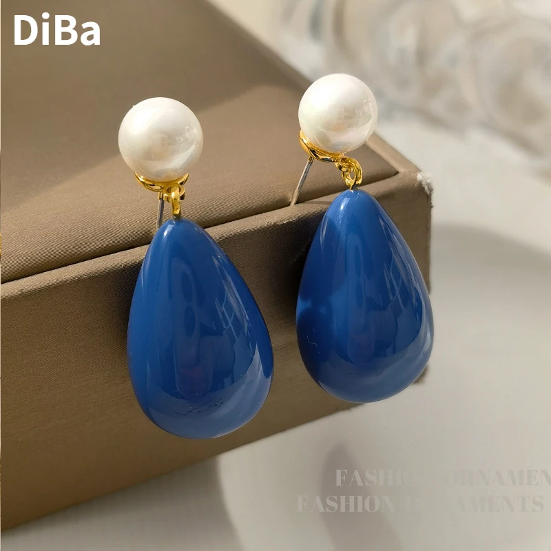 Modern Jewelry Temperament Blue Color Teardrop Earrings For Women Party Gifts Simply Design Accessories Hot Sale Dropshipping
Modern Jewelry Temperament Blue Color Teardrop Earrings For Women Party Gifts Simply Design Accessories Hot Sale Dropshipping